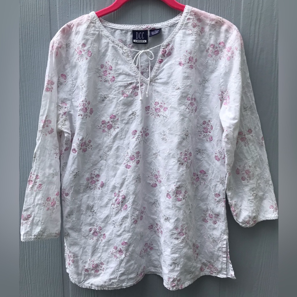 Vintage Embroidered Peasant Top